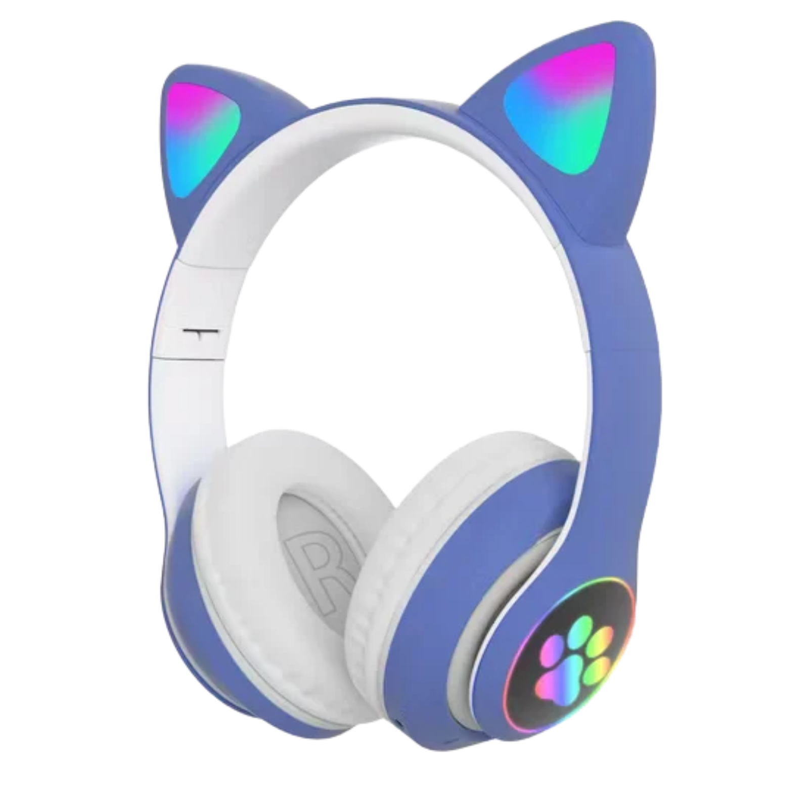 Cute Kitty Cat Headphones , Wireless , RGB Cat Ear Headphones, Stereo Sound, Built-in Mic, Foldable